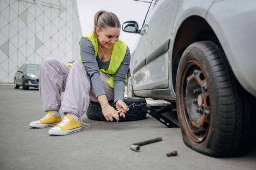flat tyre change service