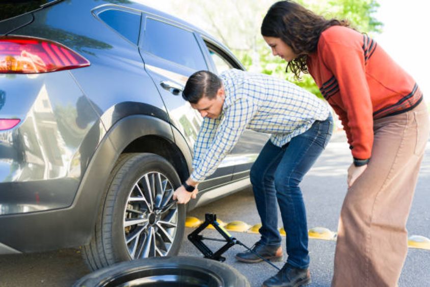 flat tyre change services