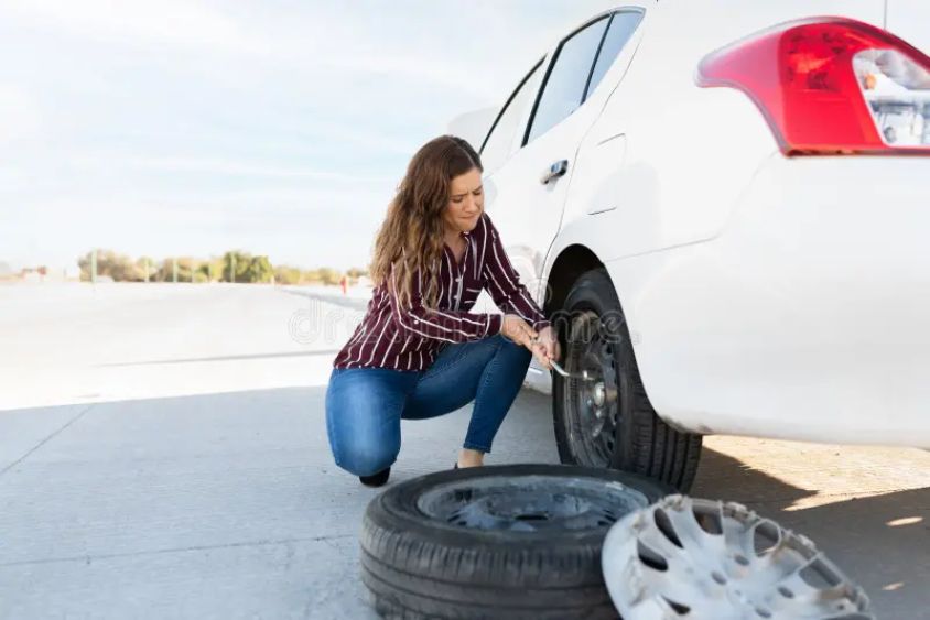 flat tyre change service