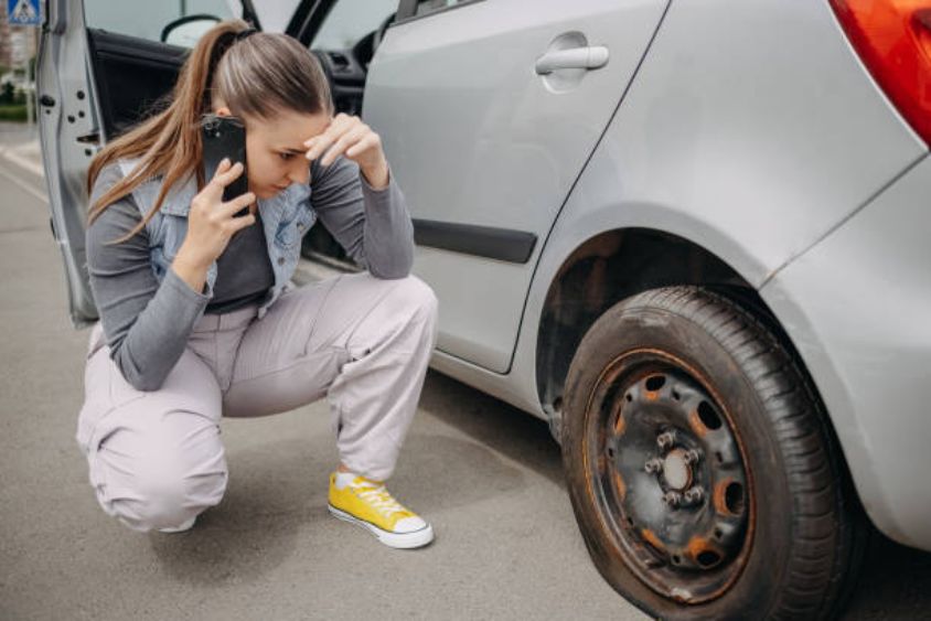 flat tyre change services